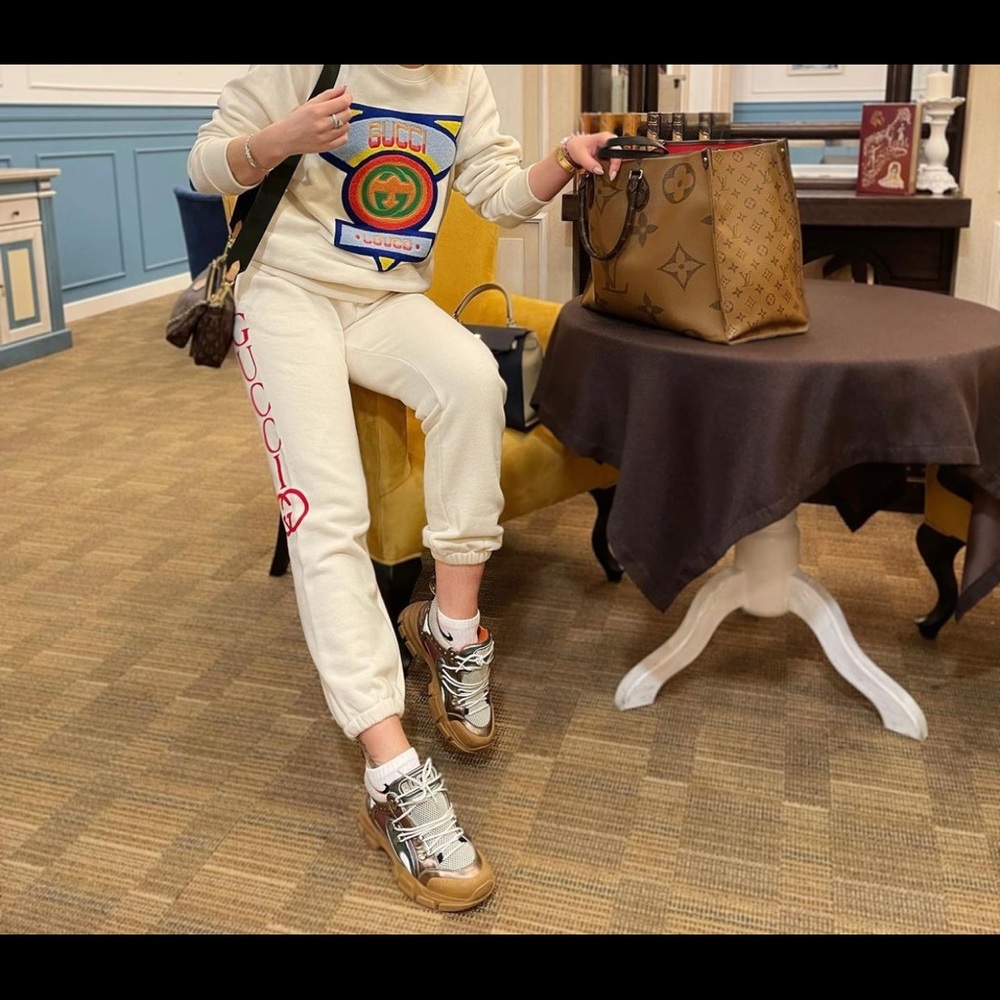 Gucci Printed Cotton Terry Track Pants